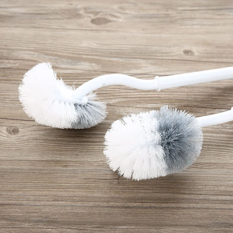 SCurved Plastic Toilet Brush with Long Handle, Bathroom Cleaning Brush, Toilet Cleaning Brush, Multi-Purpose Brush