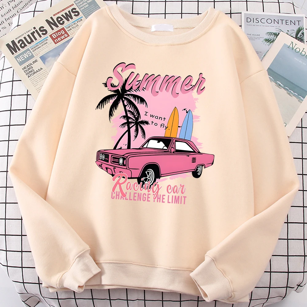 Women Sweatshirts Summer Pink Holiday Style Design Female Brand Tracksuit Casual Harajuku Costume Hip Hop Outerwear Pullover