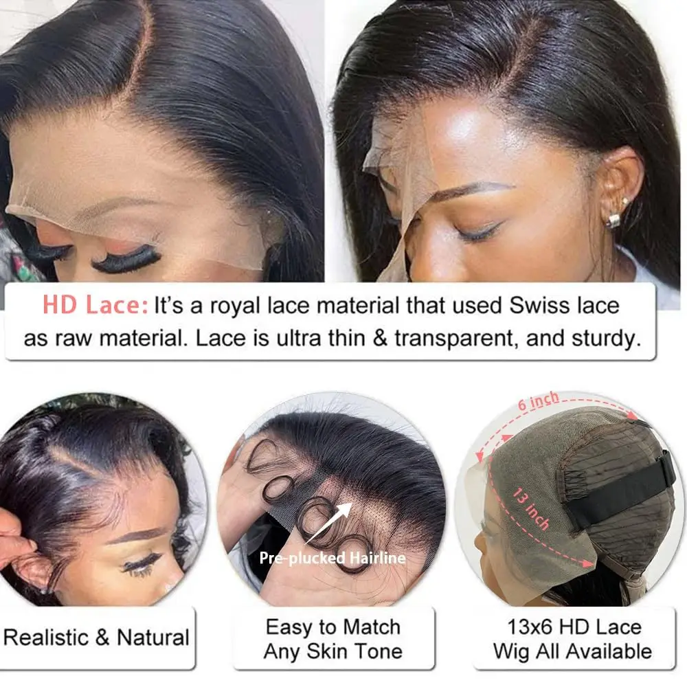 30 42 Inch Body Wave Human Hair Wigs 13x6 Hd Lace Front Wig human hair 13x4 Lace Frontal Wigs 5x5 Lace Closure Wig For Women image 4