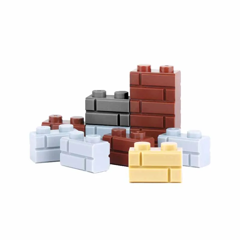 Building Blocks Figures Bricks 1x2 1x4  2x2 Dots Corner Wall Size 98283 15533  House DIY Accessories 10pcs/LOT