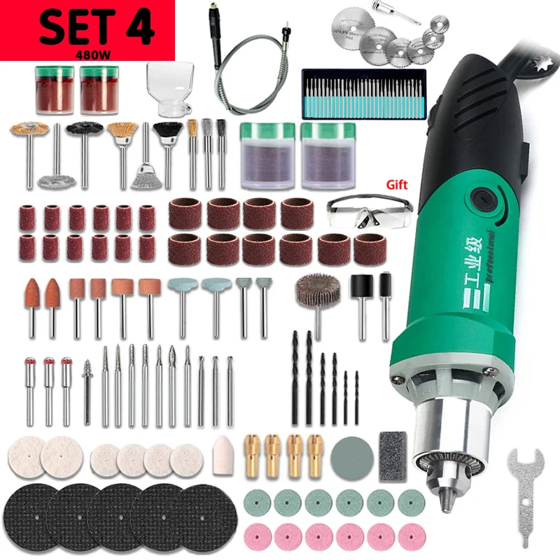 Dremel 260 W/480 W High-Power Graveur Elektrische Boor Graveren Rotary Tool Flexibele As 6-positie Variabele Snelheid Polijsten