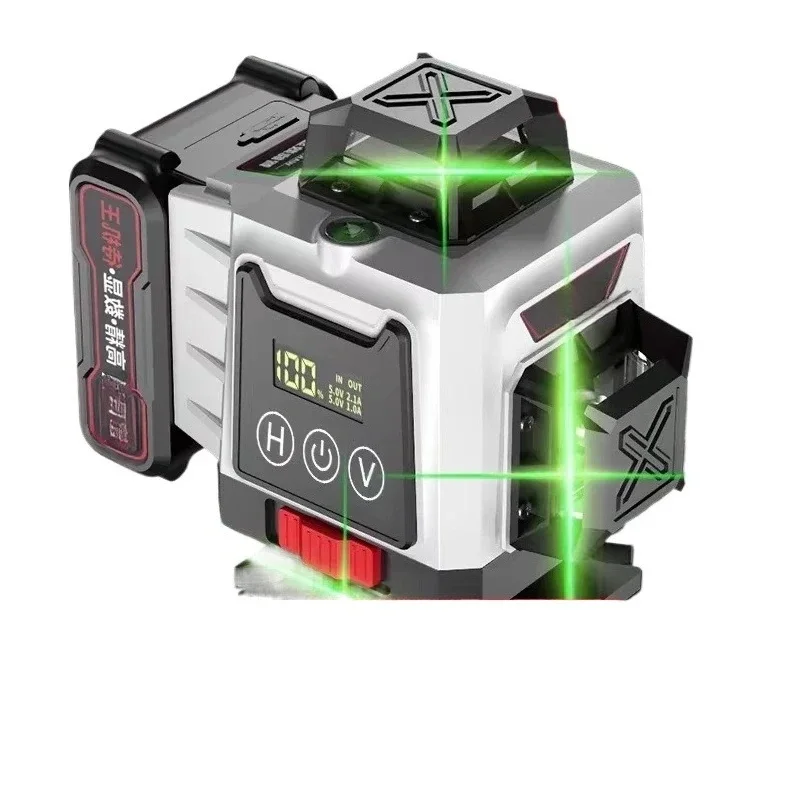 

12-Line Infrared Level High Precision Strong Light Thin Line Outdoor Green Laser Automatic Leveling