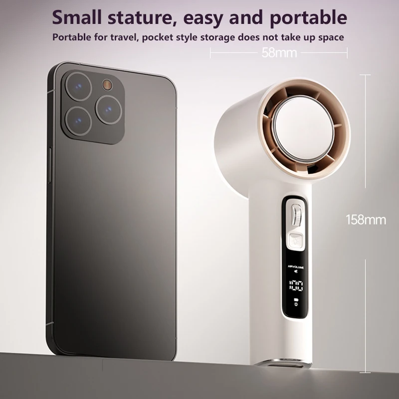 Xiaomi 휴대용 핸드 헬드 팬 10000mAh USB 충전식 고속 터빈 소형 팬 100 풍속 조절 가능한 얼음 냉각 팬