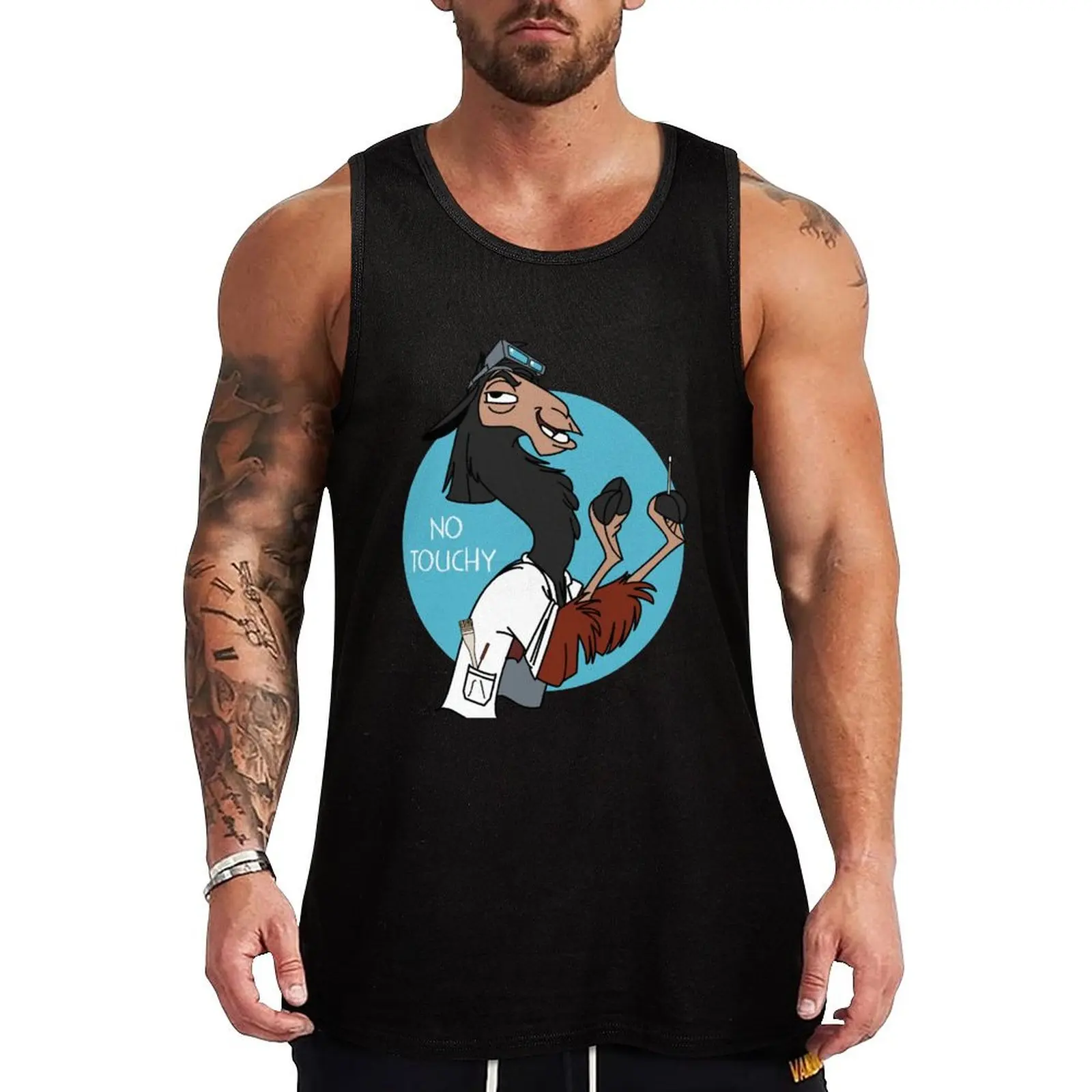 Kuzco Conservator - No Touchy Tank Top Essential Sleeveless Shirt Solid Basic Tank Top