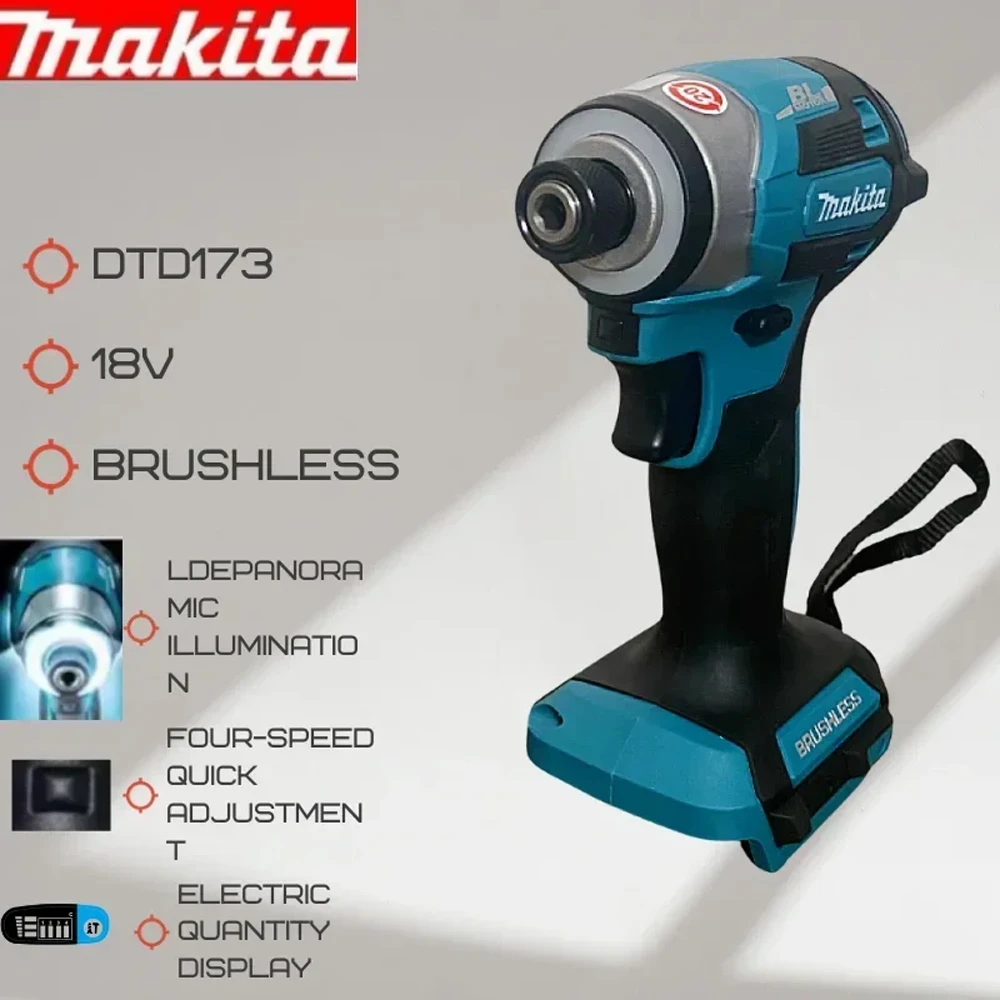 

Makita DTD173 Brushless Impact Driver Rechargeable Screwdriver Drills Cordless Power Tools 18V BL Motor Tools
