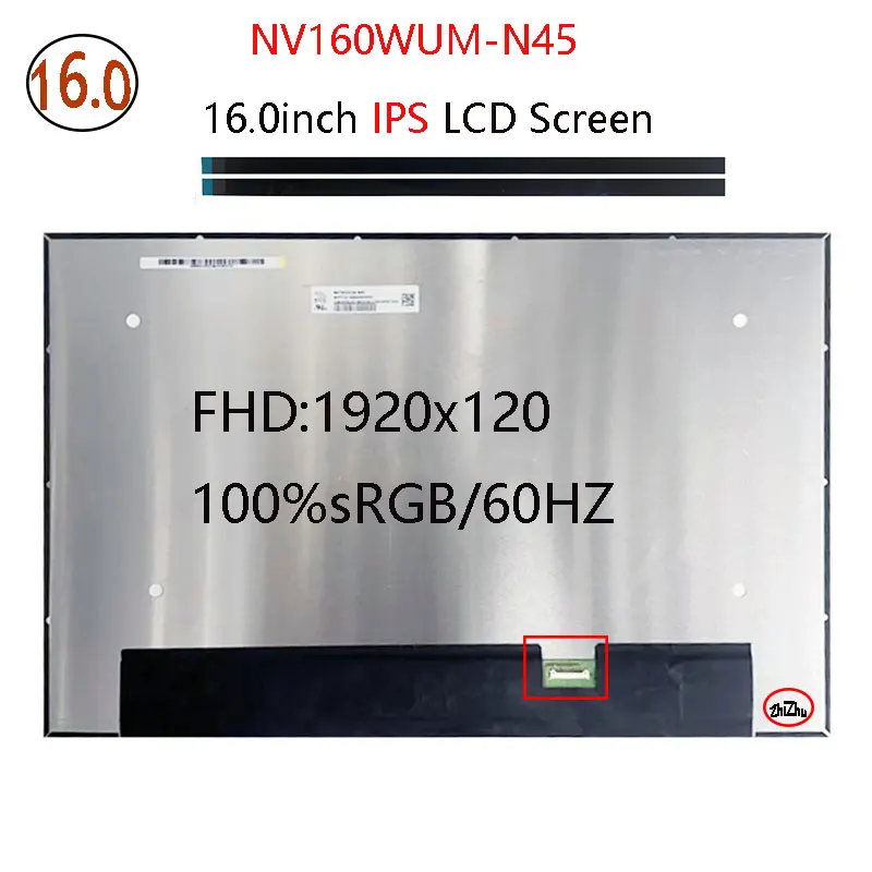 16.0 inch NV160WUM-N42 N44 NV160WUM-N45 B160UAN03.1 For Dell Inspiron 16 Pro 5620 5625 Laptop LCD Screen Panel Non-Touch