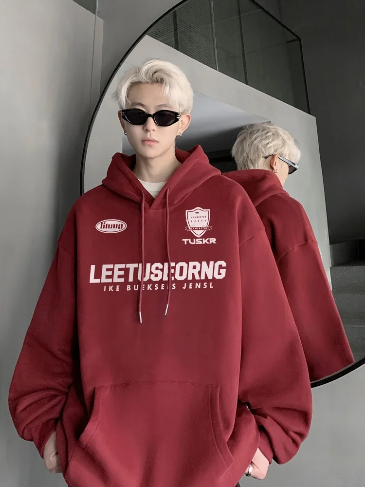 

Мужская толстовка с капюшоном, весенне-осенняя, плотная, с принтом, повседневная, стильная, в американском стиле, с длинным рукавом