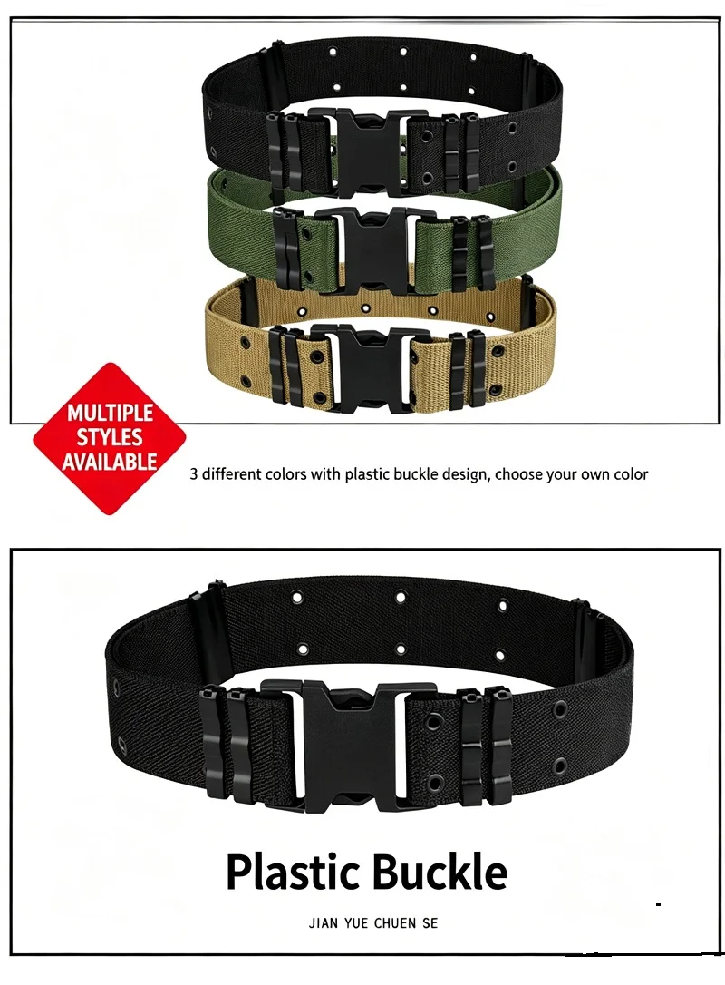 Taktischer Armeegürtel aus Stoff, Canvas, lässig, modisch, luxuriös, Designer-Jeansgürtel für Herren, Militär-Sportgürtel mit verstellbarem Gürtel – Detail 4