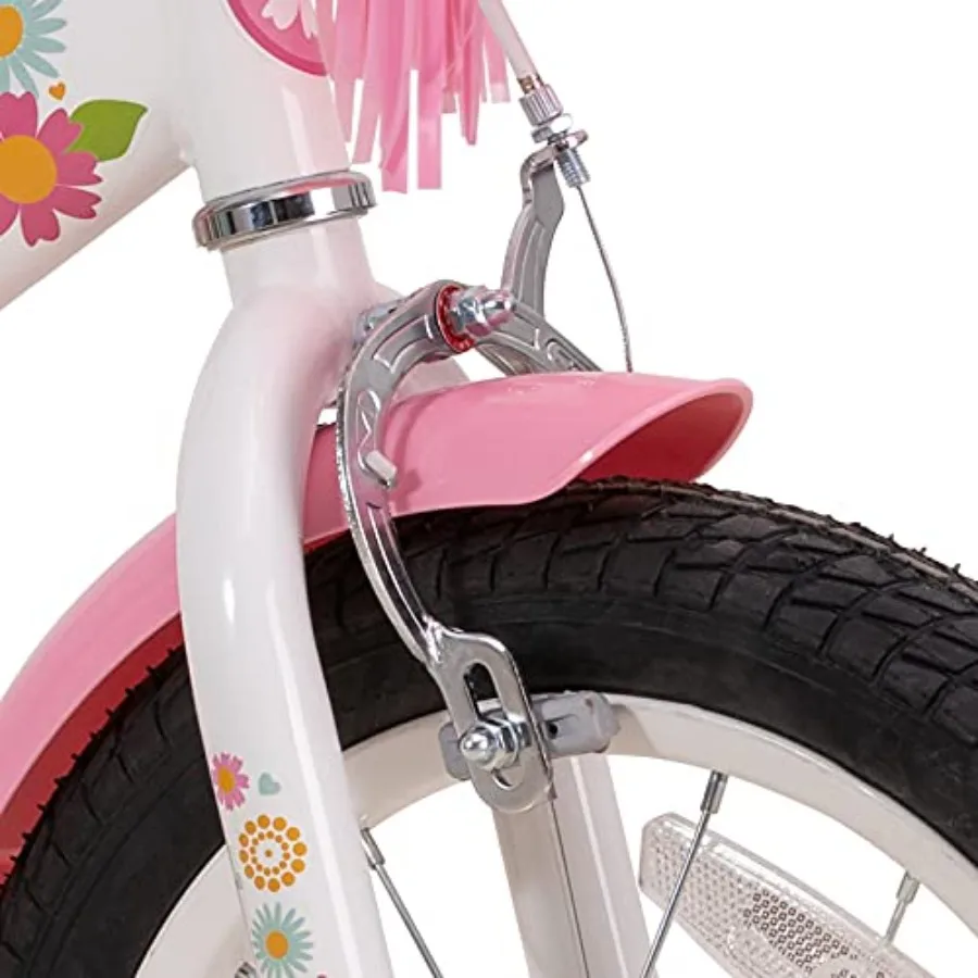 Versatile 12 14 16 Inch Bike for Boys and Girls Ages 2-7 Years with Doll Bike Seat and Streamers for Girls Flag and Number Plat