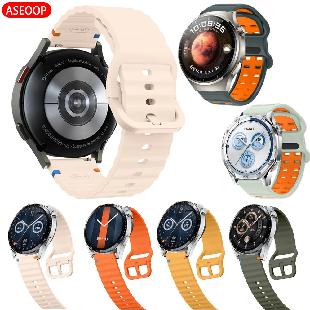 

Силиконовый ремешок для часов 22 мм для часов Huawei GT2/GT3/GT5 pro 46 мм/GT Runner, умный браслет для Magic Watch4 GS3 Pro, замена