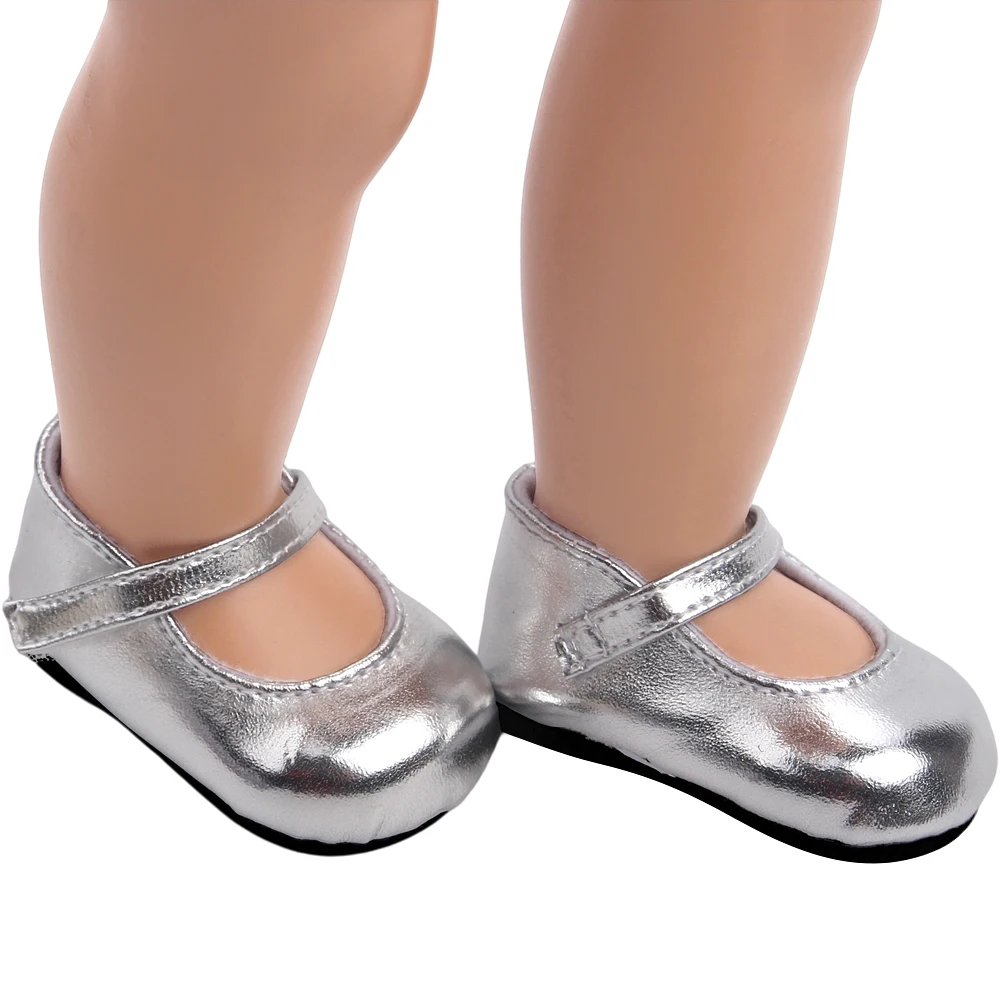 Classic PU Leather Mary Jane Shoes 18 Inch Girl Doll Shoe Ours & Generation American 43 cm Baby Doll Toys Accessories Shoes