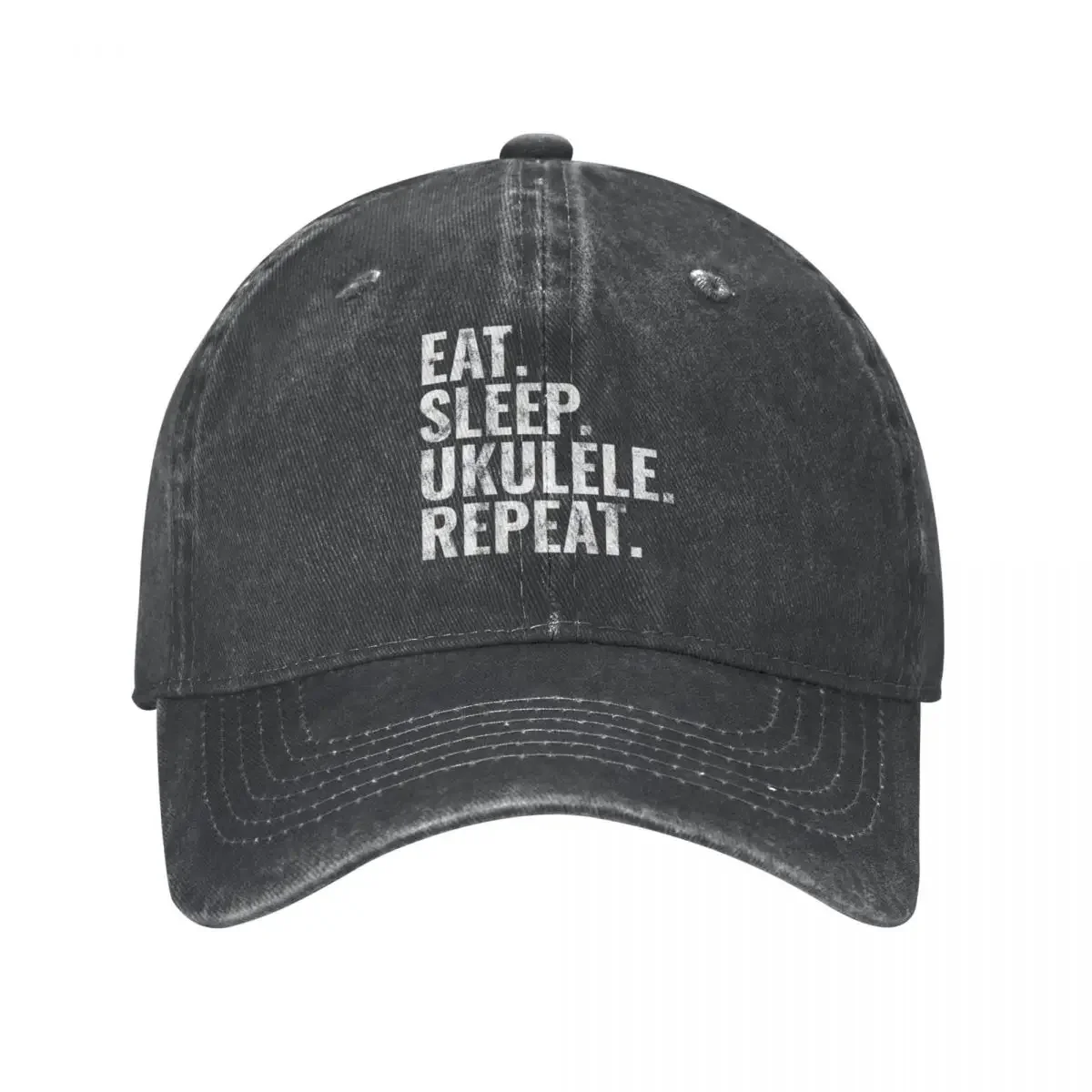 Ukulele Eat Sleep Ukulele Repeat Baseball Cap Beach Outing Trucker Cap Luxury Cap Hat Women Men'S