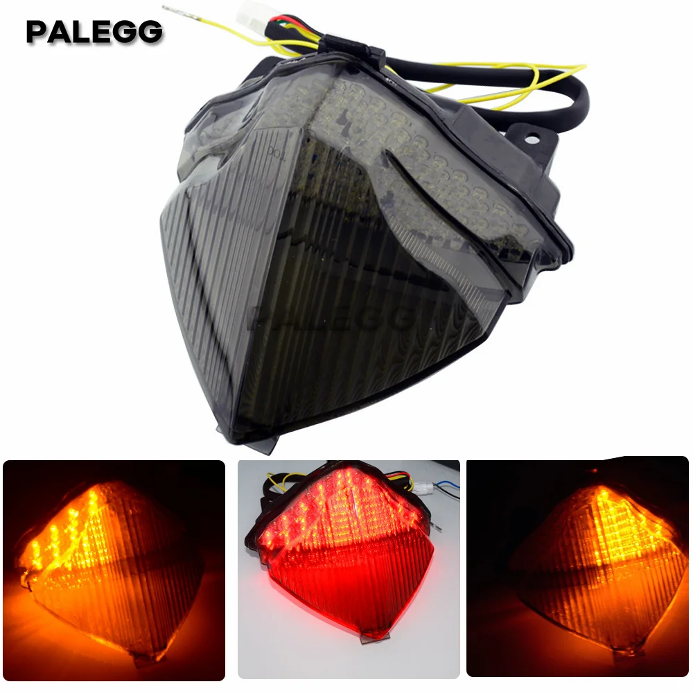 Motorcycle LED Tail Brake Light Rear Turn Signals Indicator Integrated Lights For Yamaha YZF R1 2004 2005 2006