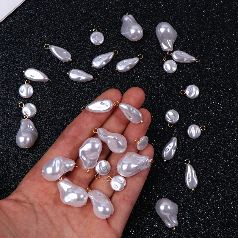 

10 шт., подвески-каплевидные в форме жемчуга в форме сердца-сделай сам, фурнитура для ювелирных изделий из нержавеющей стали для ожерелья/браслета/серьг, принадлежности для романтического рукоделия