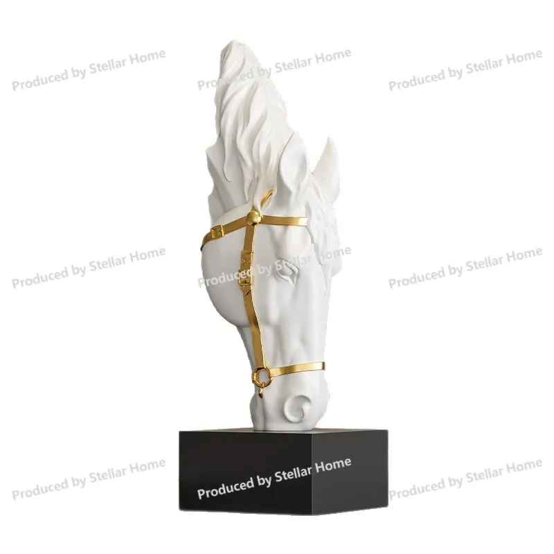 Modern Abstract Horse Head 3d Decorative Ornament-Perfect for Living Room, Entryway, Tv Console, Wine Cabinet, Artistic Display