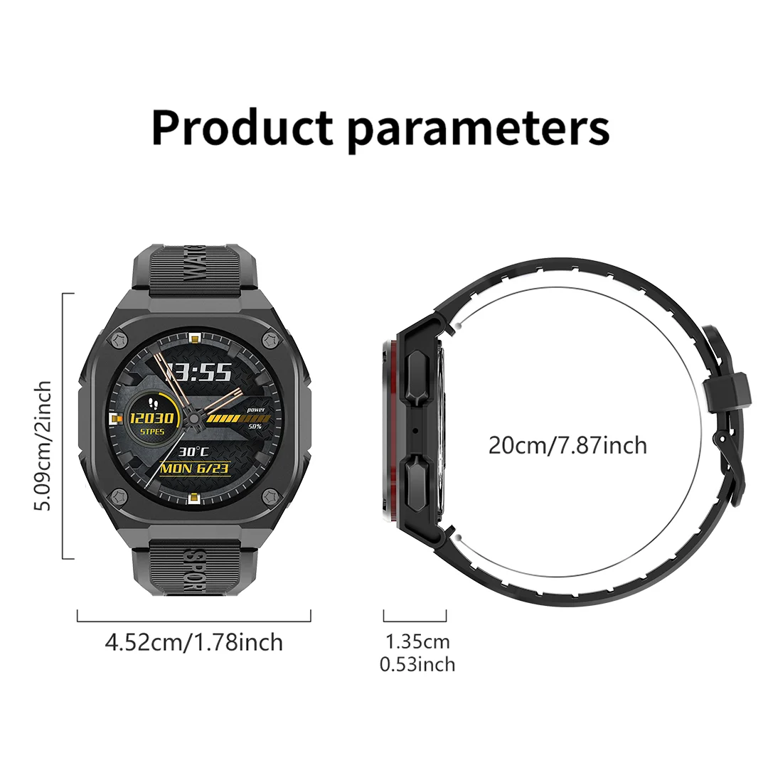 5ATM waterproof smartwatch B3 with AMOLED screen,featuring sports,sleep,and heart rate data tracking reminders.