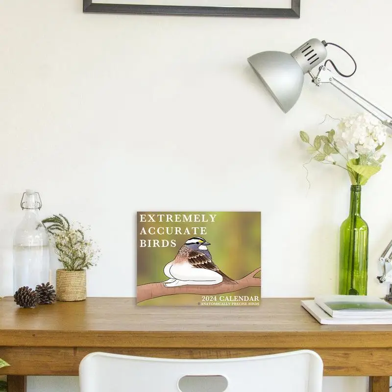 2024 Calendar Of Extremely Accurate Birds Decorative Wall Monthly Calendar For Bird Lovers Room Calendars For Bedroom Living