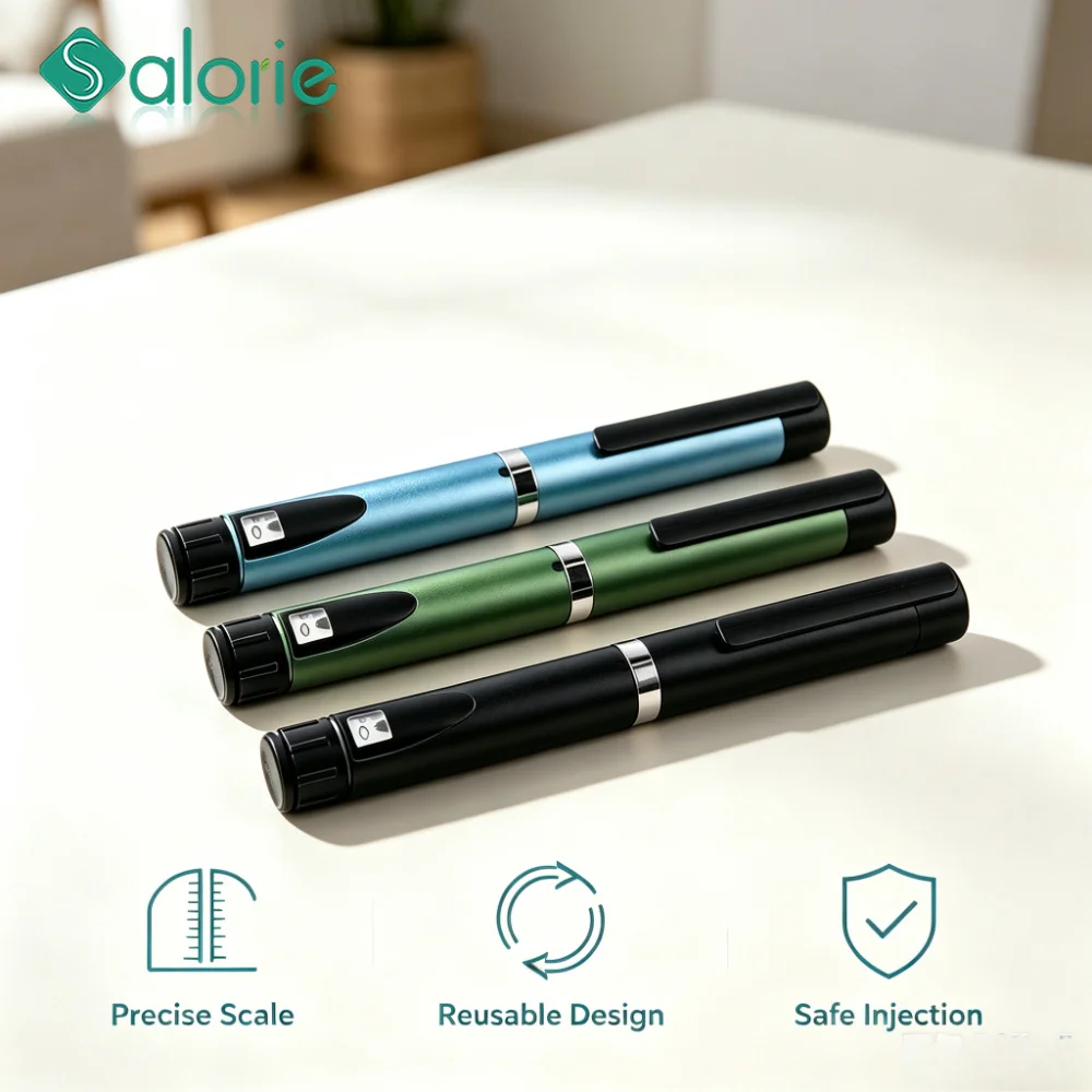 Reusable Metal Insulin Injection Pen Precise Dosage Clear Scale Diabetic Insulin Injector Tool Household Home Use Travel