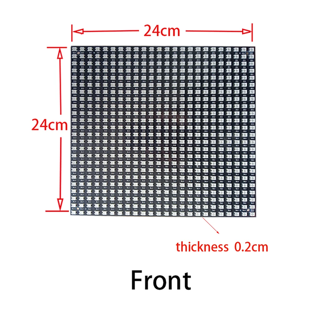 Full-color DC 5V WS2812 LED Matrix Panel Screen Digital Pixel Programmable Graffiti Hard Display Module