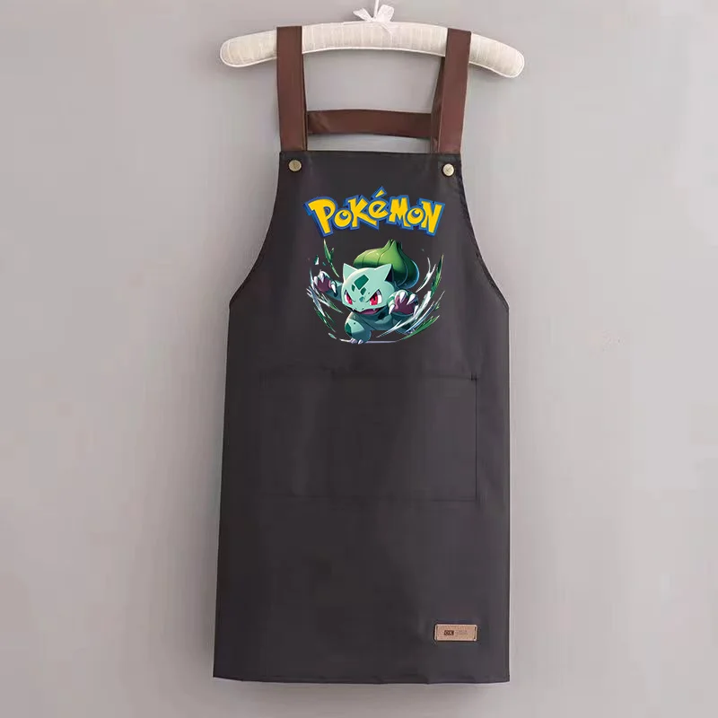 Tablier de cuisine Pokemons pour femmes et hommes, imperméable, imprimé Anime, accessoires de cuisine et de Restaurant, tabliers Anti-salissure pour la maison