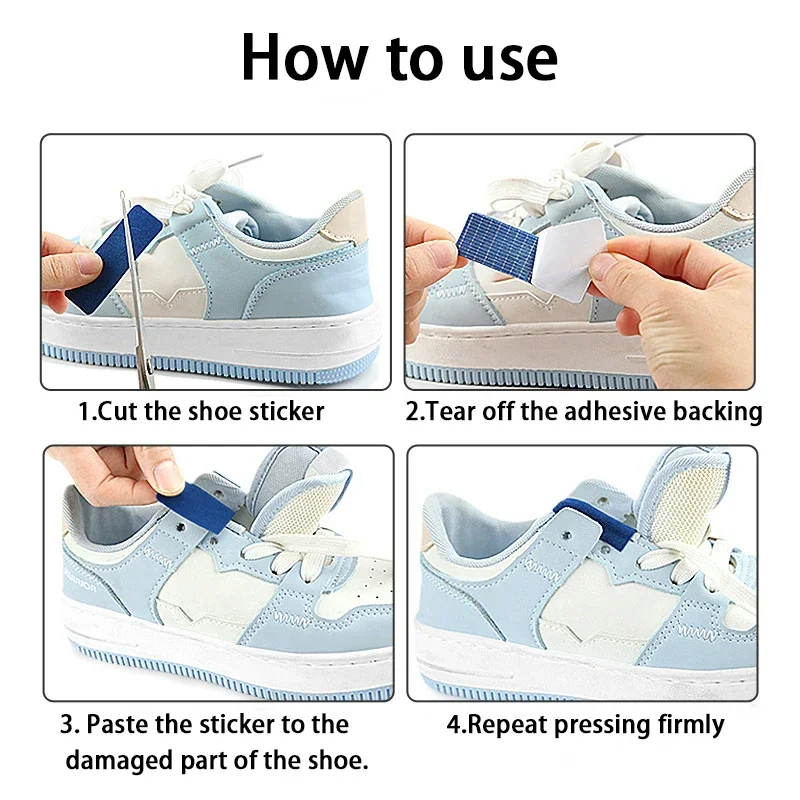 6 قطعة ملصقات كعب إصلاح العلوي أحذية رياضية كعب مكافحة كشط بقع الحذاء الجانب المسيل للدموع إصلاح بطانة ثقب إصلاح العناية بالقدم