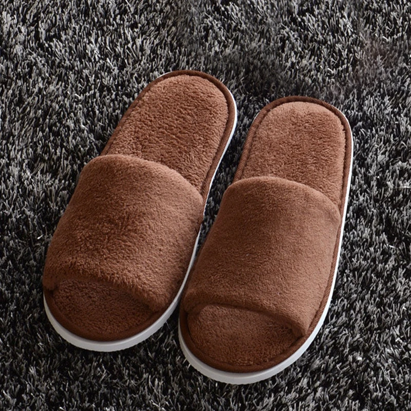 1 Pair Disposable Travel Hotel Slippers Half Closed Toe Shoes Bathroom Sets Washroom Shower Bath Accessories