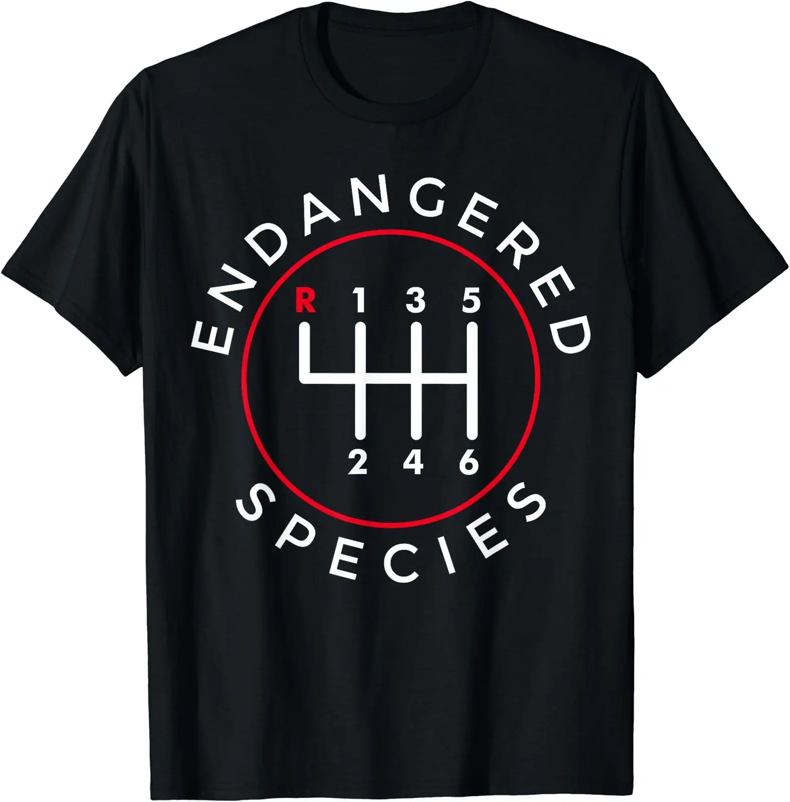 Endangered Species Manual Gearbox Stick Shift 6 Speed T-Shirt Size S-5XL