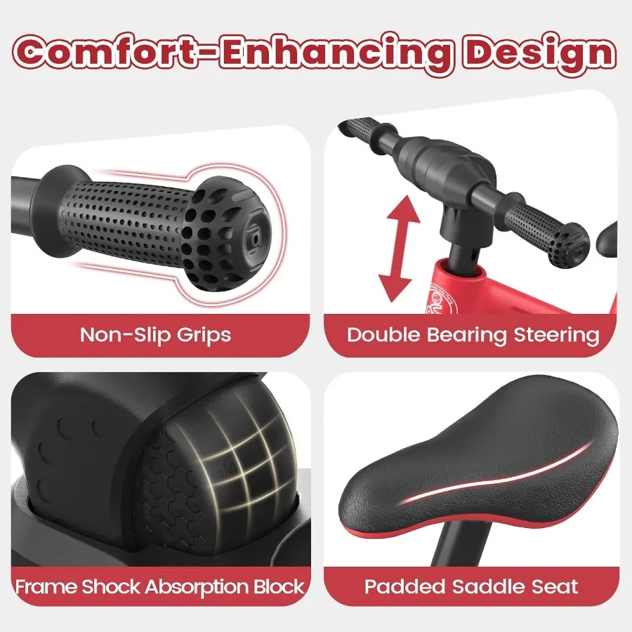 จักรยานทรงตัวขนาด 14 นิ้ว สำหรับเด็กอายุ 3-6 ปี น้ำหนักเบา พร้อมยางลม เบาะปรับระดับได้ ทนทาน ใช้เป็นของขวัญ