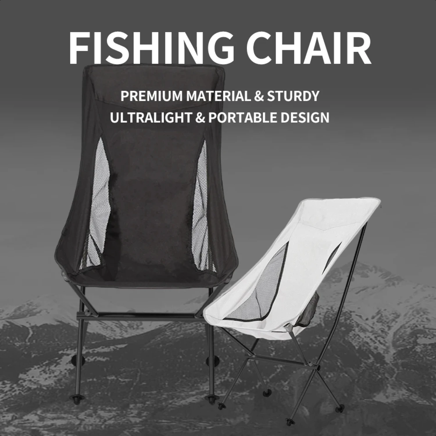 

Fishing Chair Outdoor Camping Chair Heavy Duty Steel Portable Folding Picnic Camping Stool Fishing Chair