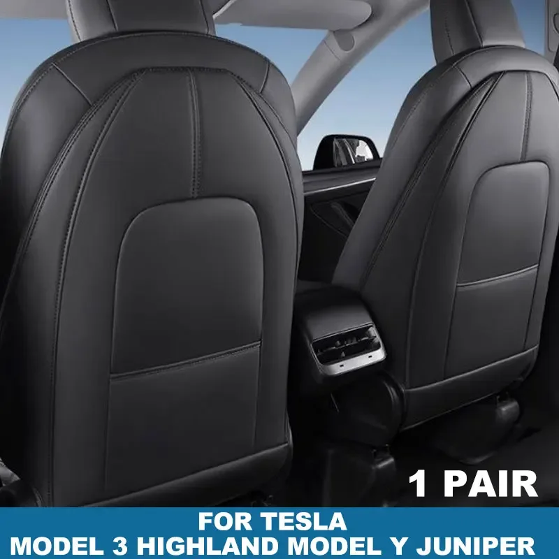 Rückenlehnen-Schutzmatte Auto-Zubehör für Tesla Model 3/Y 21-24 Rückenlehnen-Antikick-Pad Model 3 Highland Model Y Juniper – Detail 7