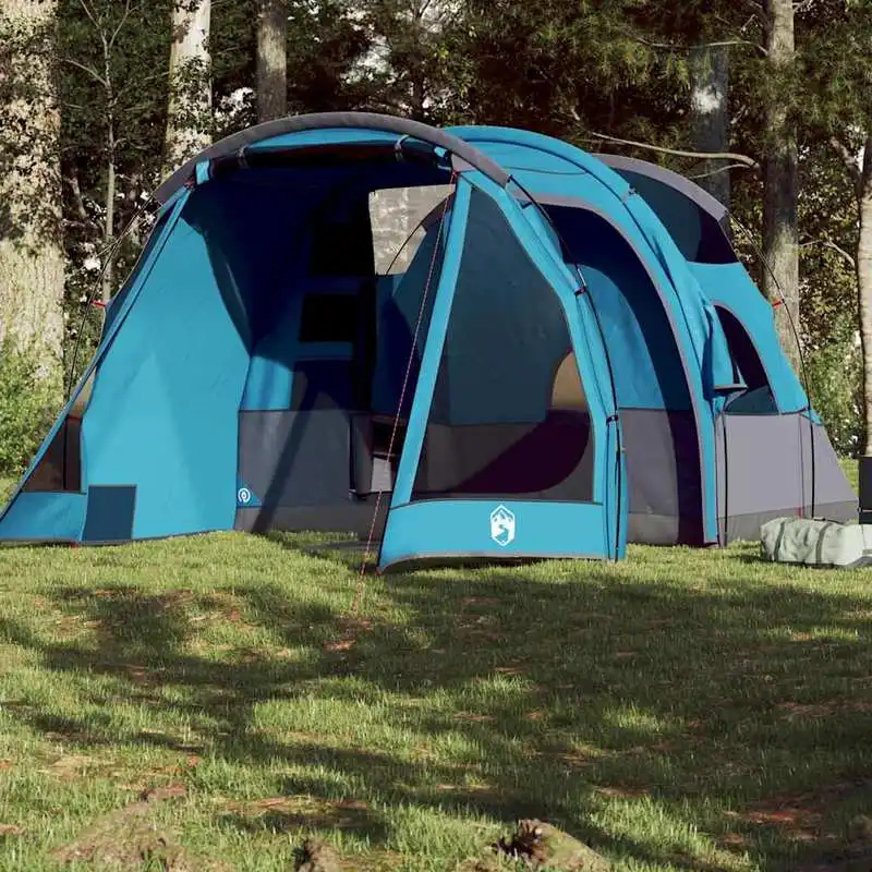 4-Personen Blaues Tunnelzelt Leicht zu Reinigen Tragbares Campingzelt