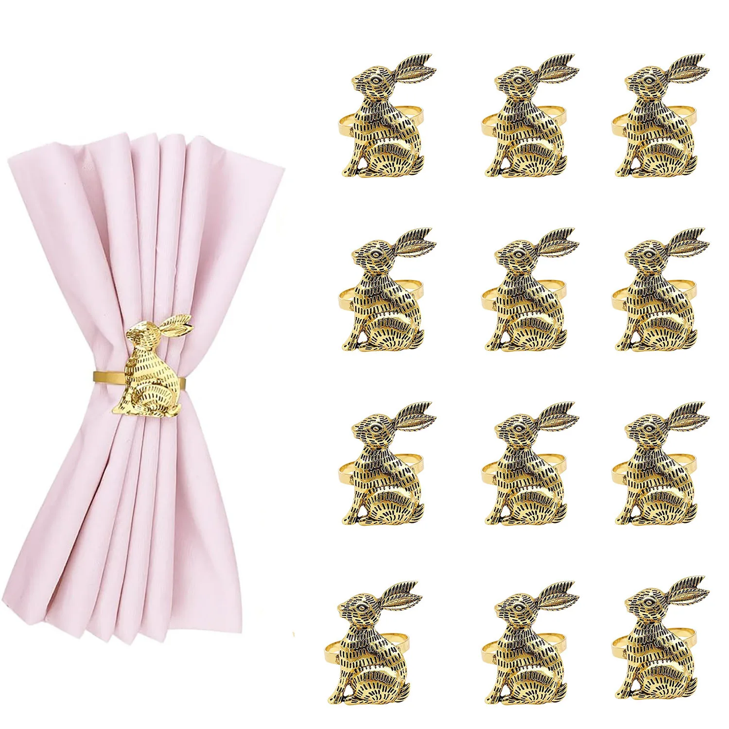 New Easter bunny napkin buckle European napkin ring hotel model room mouth cloth ring napkin ring wholesale