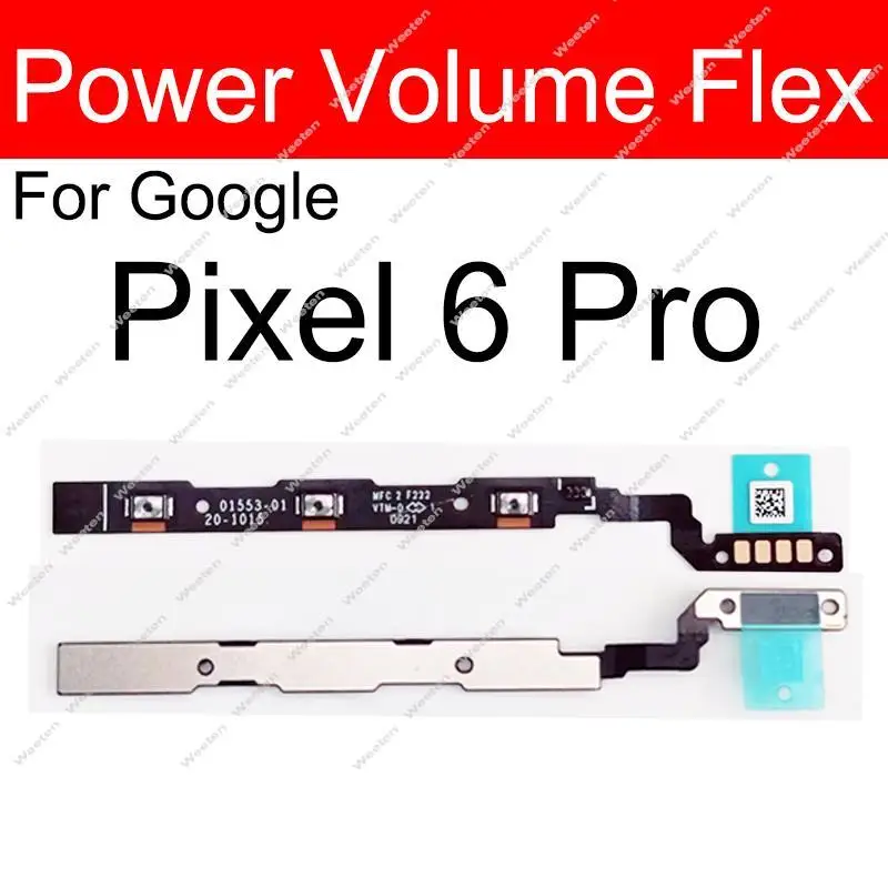 On OFF Power Volume Flex Cable For Google Pixel 6 6 Pro 7 Pro 7A Power Volume Side Key Flex Ribbon Replacement