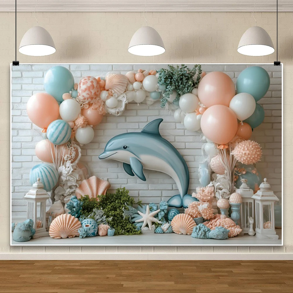 Toile de fond de photographie de baleine du monde sous-marin 3D, toile de fond, jonc de mer, poisson, portrait d'anniversaire d'enfants, toile de fond de douche de bébé, studio photo
