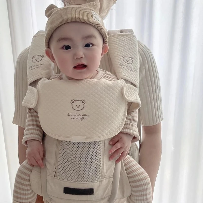 3-teiliges Set Wasserdichte Baby-Lätzchen Musselin-Speicheltuch Baumwoll-Schulterpolster Beißkissen Baby-Zubehör Mädchen Spucktuch