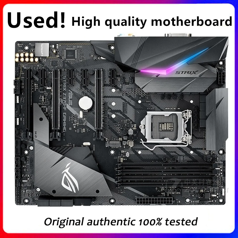 For Asus STRIX Z370-F GAMING Z370F Original Used Desktop Intel Z370 Z370M DDR4 Motherboard LGA 1151 i7/i5/i3 USB3.0 SATA3