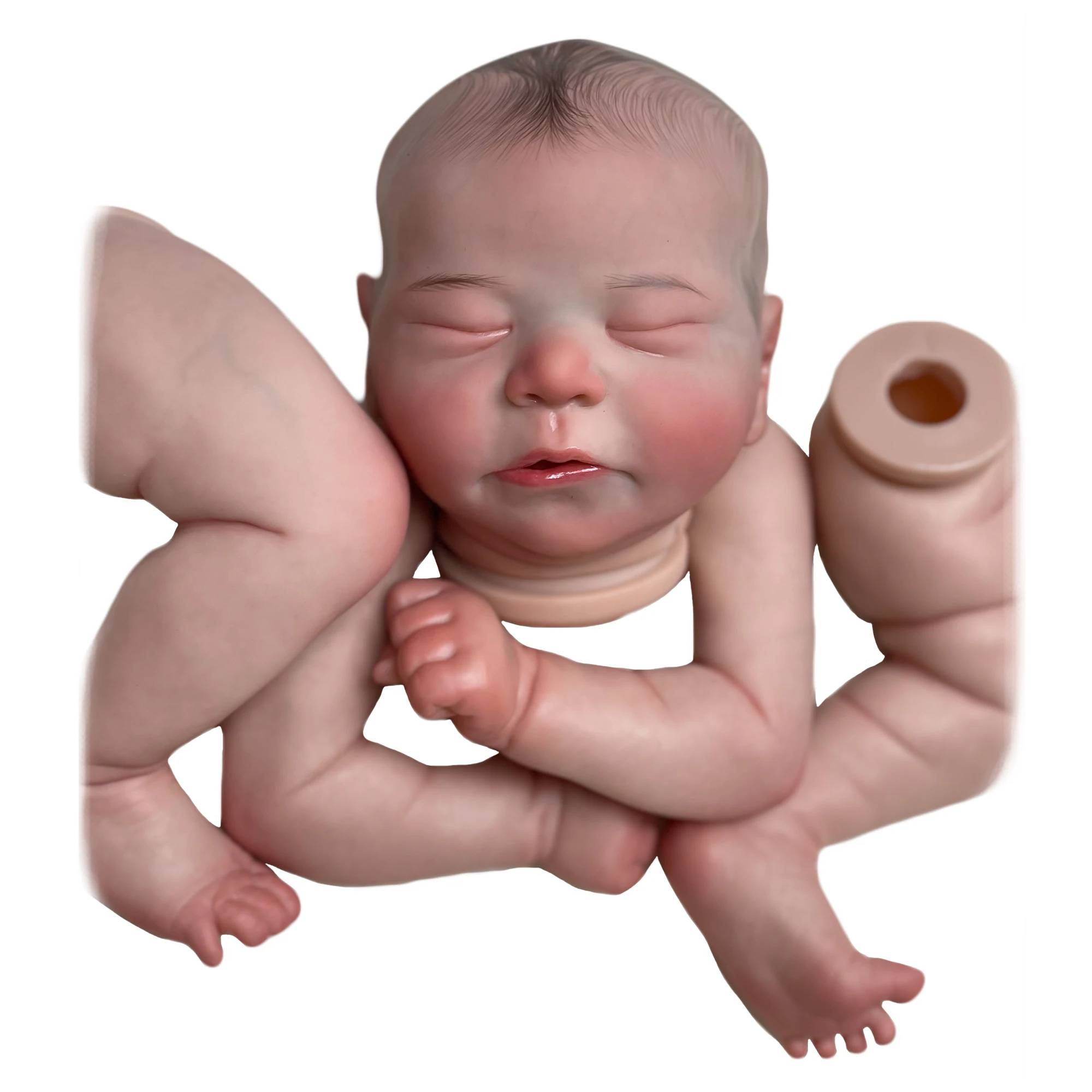 Reborn Bebe Kits 20-22 Inch Chase Lovely Artist Oil Painted New Arrival Reborn Baby Doll Kits Sleeping Face sin pintar