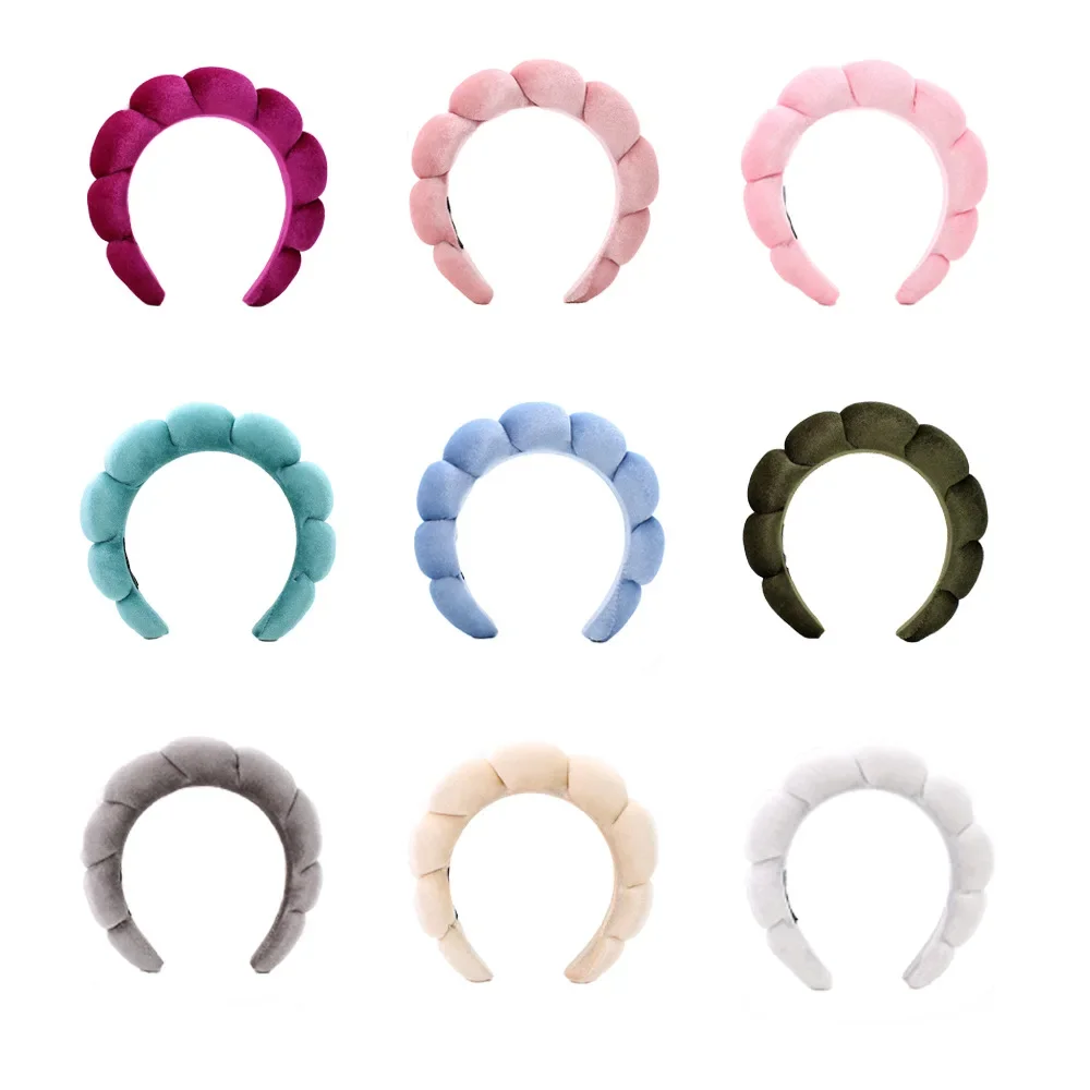 Large Wide Velvet Twist Sponge Headband Padded Hair Hoops Hairbands for Women Girl Wavy Braided Headbands Hair Accessories