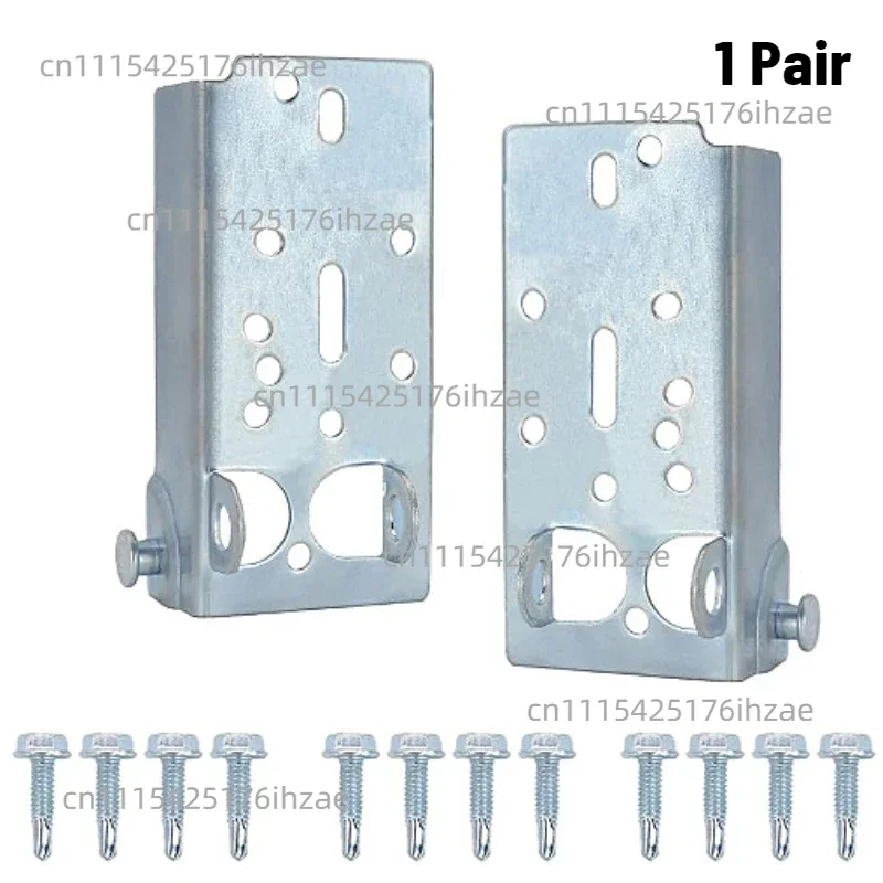 1Pair Garage Door Bottom Lifting Brackets for 7/16in Stem Roller Left and Right with Bolts Heavy-duty Galvanized Steel