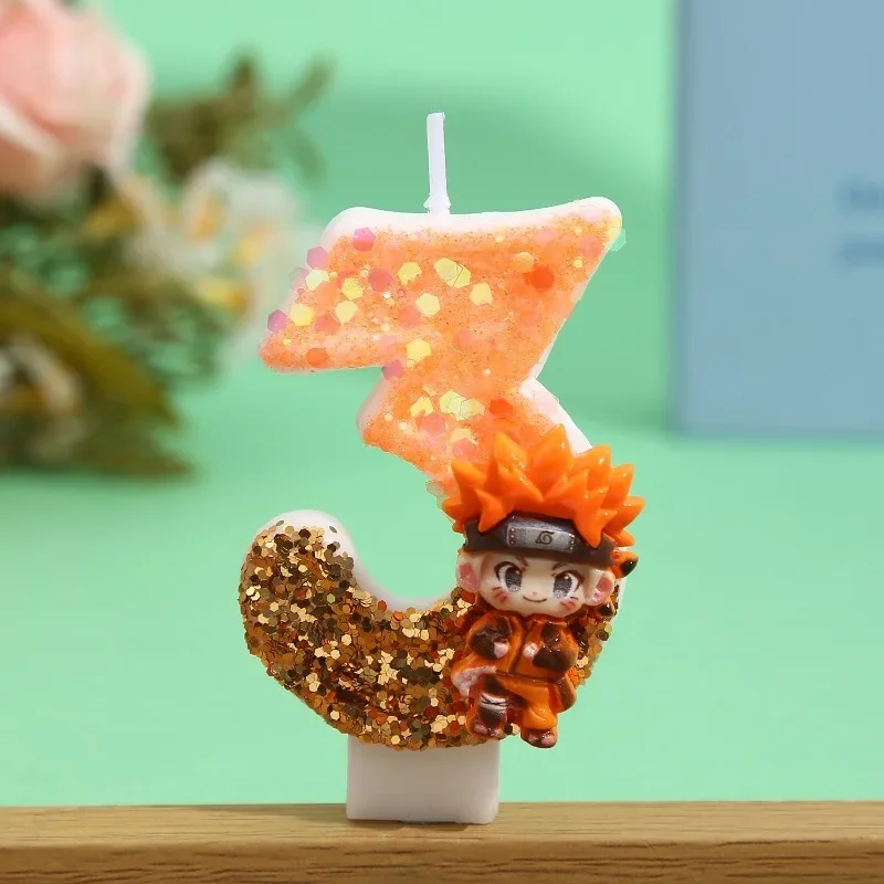 Naruto Shippuden Digitale Kerzen, Anime-Party-Dekorationen, Geburtstagskerzen für Kuchen, Geschenk für Dekorationszwecke 2026