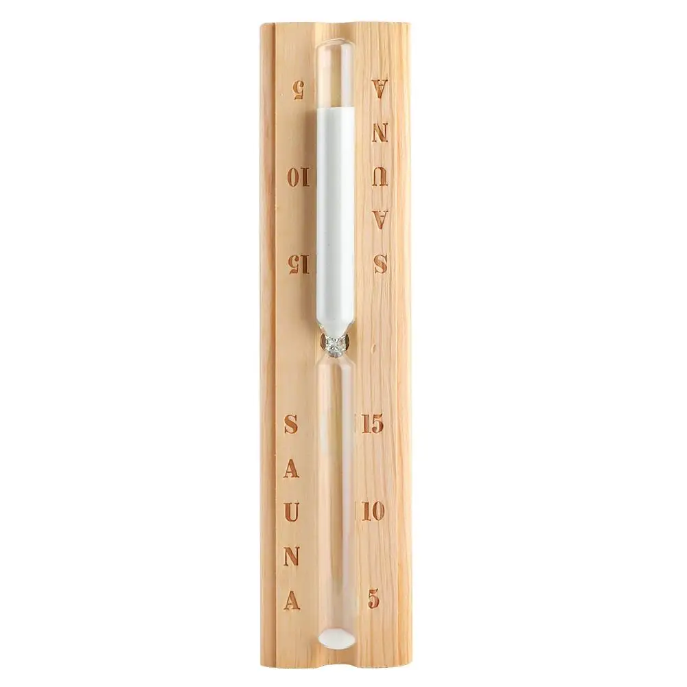 For for sauna Hourglass Sand Timer 15 Minutes Wooden Countdown Clock Spa Room White Sand For sauna Accessory