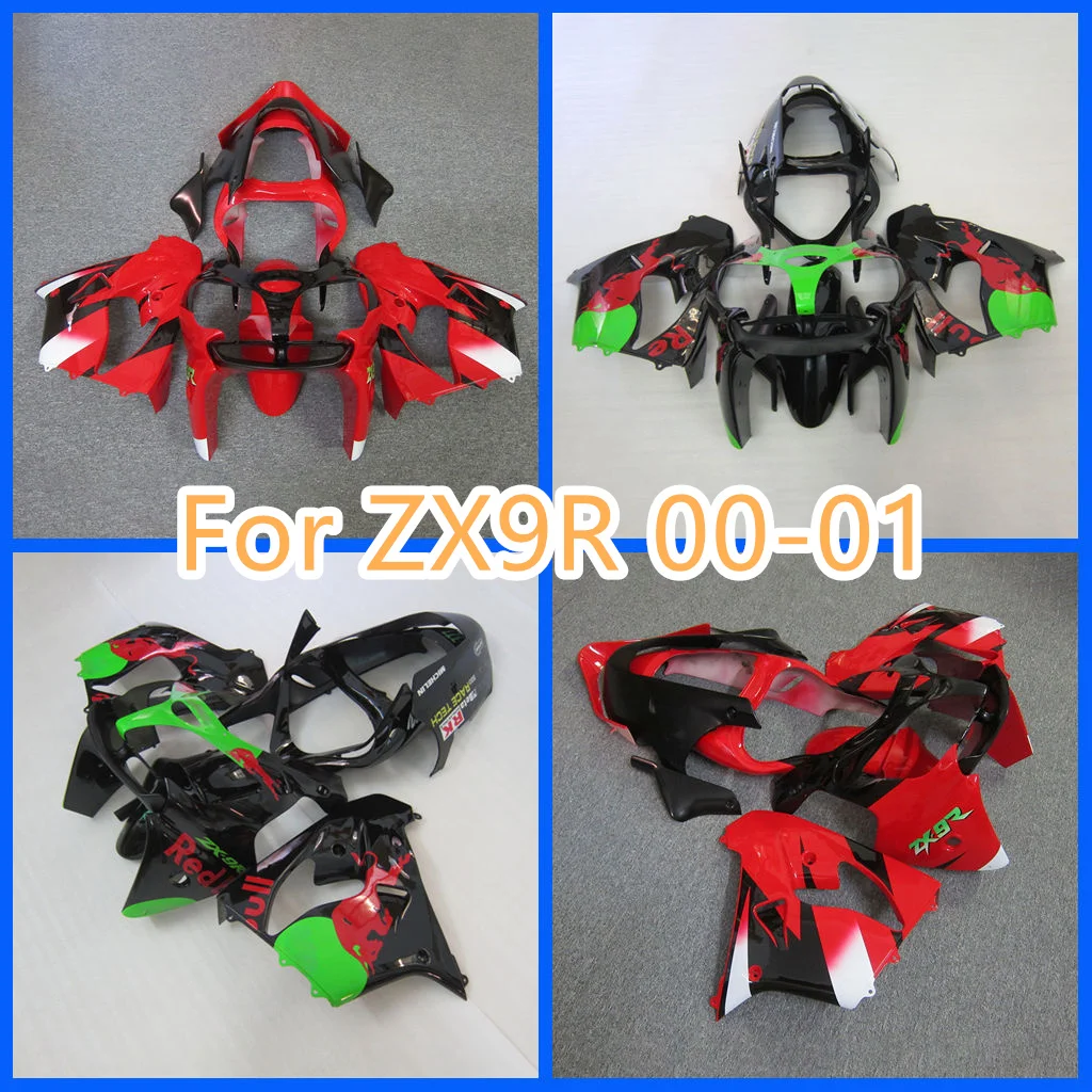 Rebuild Motorcycle Fairing Kit for Kawasaki ZX-9R 00 01 ZX 9R 2000 2001 ZX9R ABS Road Racing Body Repair Aftermarket Parts