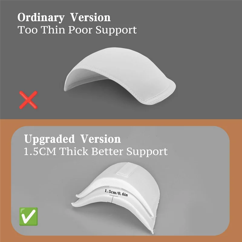 A42Z-4Pairs Set-In Shoulder Pads Thickness Breathable Sponge Pads Shoulder Enhancer For Shoulders Sloping High Low T-Shirt
