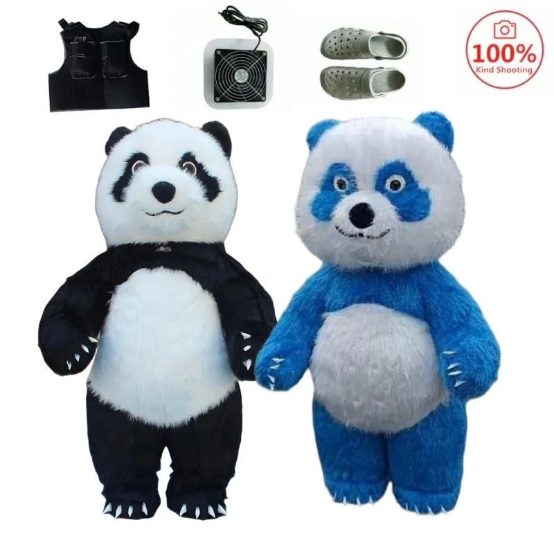 2M2.6M Inflatable Panda Clothing Polar Bear Rabbit Mascot  Cosplay Costumes Party Advertising Plush Furry Cartoon Doll Clothing