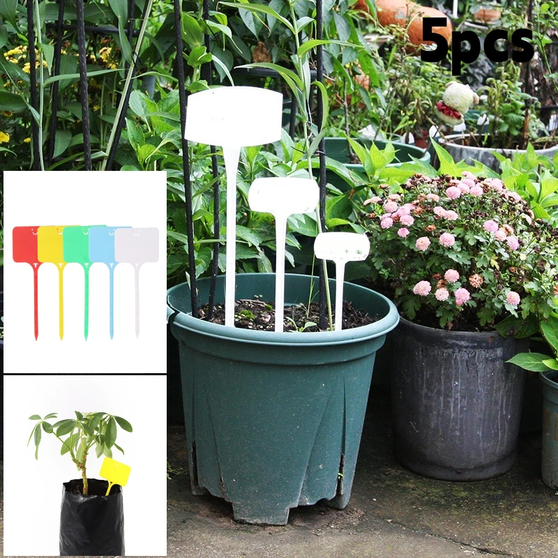 

5pcs Plastic plant Root control Flower Pot Colorful Plant Labels Plantenpot Garden Planter Tools Pots For Succulents Gardening