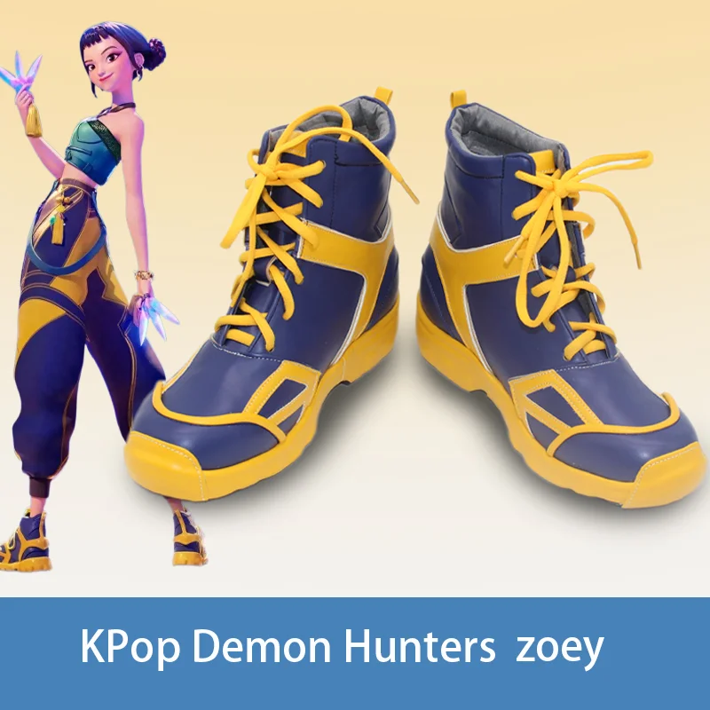 

Anime KPop Demon Hunters Zoey Cosplay Shoes HUNTR/X Zoey Cos Outfit Shoes Boots For Hallowmas Party Comicon Adult Women Men