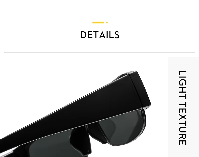 Vintage Kleine Rechteckige Halbrahmen-Sonnenbrille in Schwarz für Neue Mode Leoparden-Farbverlauf Sonnenbrillen Damen Trendige Fahrbrillen – Detail 23