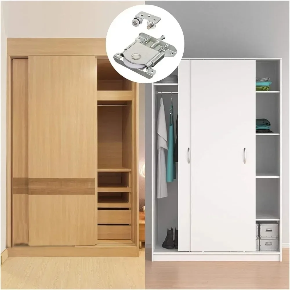 1/2pcs of Door Cabinet Wheels,   Furniture  Used for Cabinets,Windows, Sliding Doors (silver)
