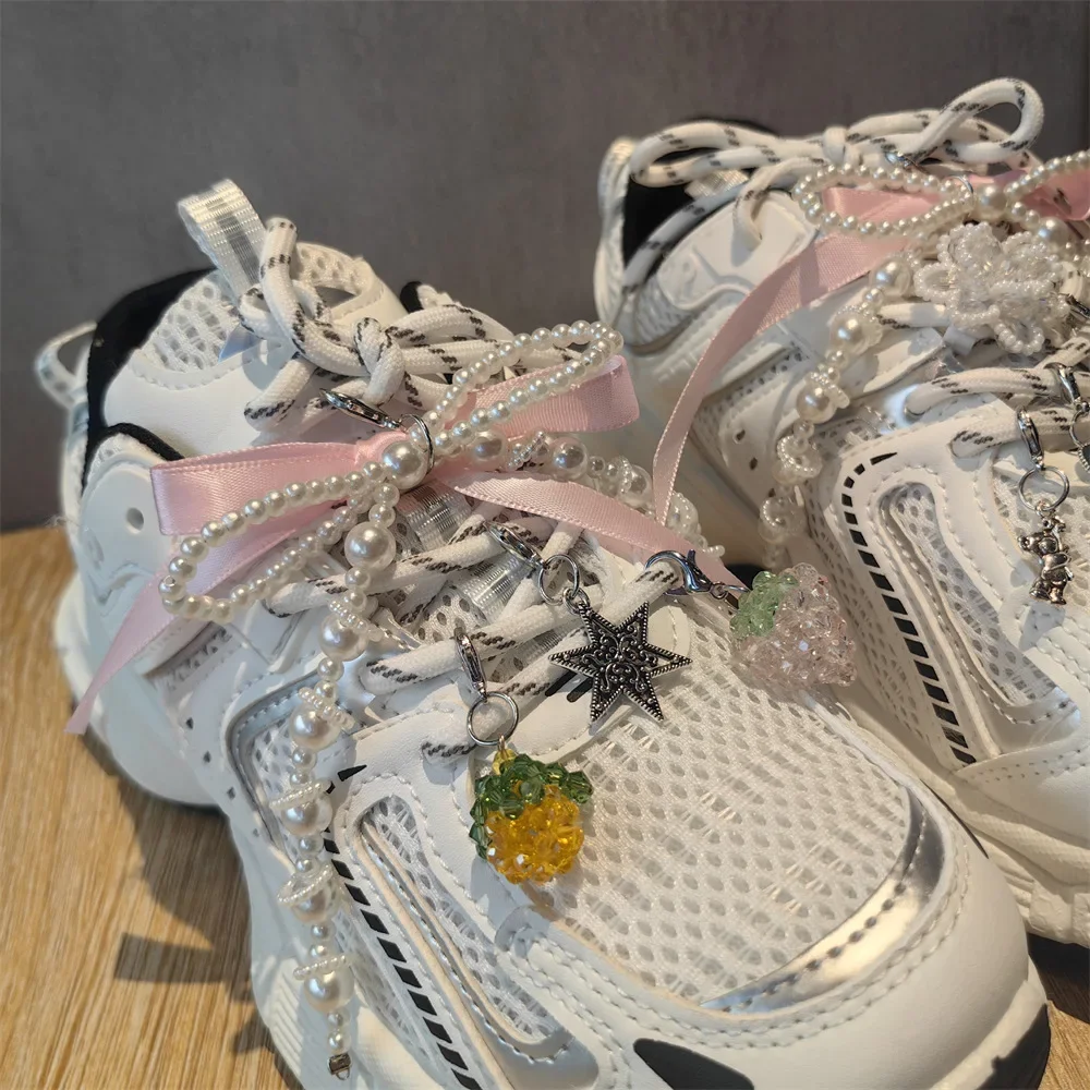 Neue Perle Blume Schuhe Zubehör Obst Kristall Schuh Charme Schnalle Schnürsenkel Charms für Turnschuhe Dekorationen 1 Stücke – Detail 9