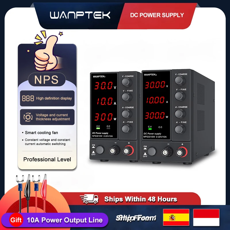 Wanptek Laboratory Power Supply 30V 10A 60V 5A 120V 3A  Adjustable Digit Display Voltage Regulator Lab Bench DC Power Supply